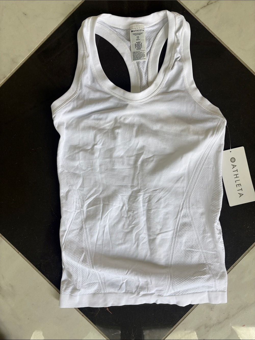 Athleta White Momentum Seamless Tank White XXS